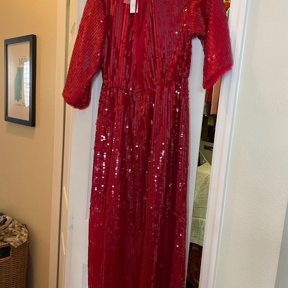 NWT JCrew red sequin dress - Picture 1 of 3
